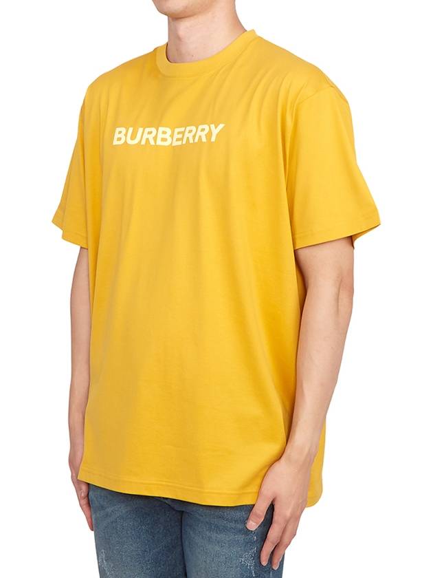 Burberry Men's Logo Print Cotton Short Sleeve T-Shirt Yellow