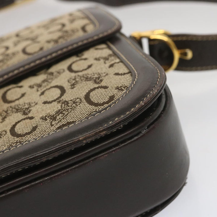 Celine C Macadam Canvas Shoulder Bag Beige  69250