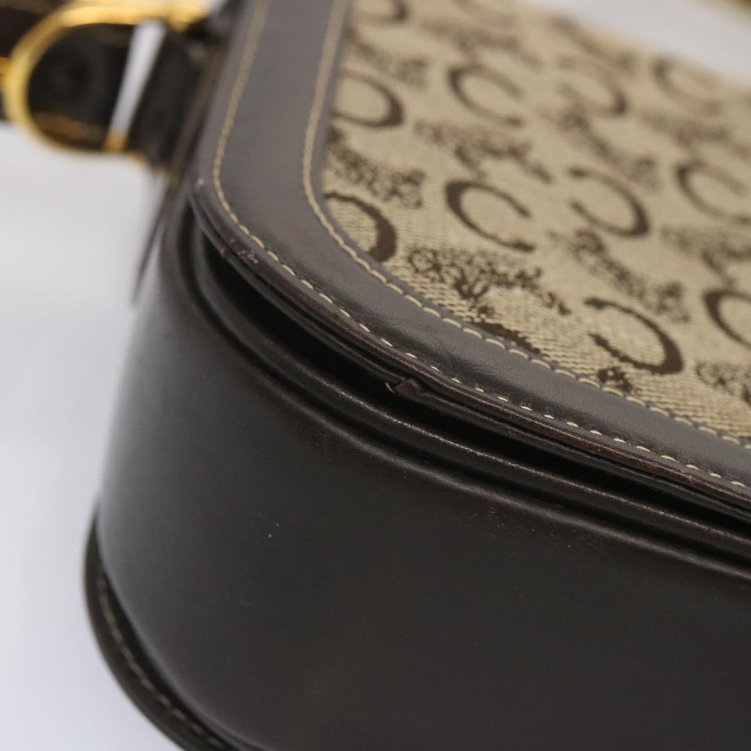 Celine C Macadam Canvas Shoulder Bag Beige  69250