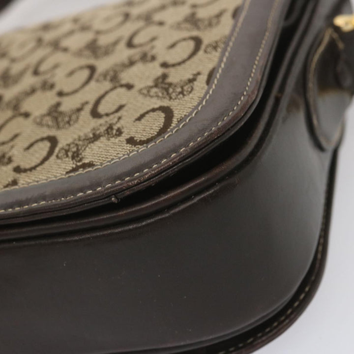 Celine C Macadam Canvas Shoulder Bag Beige  69250