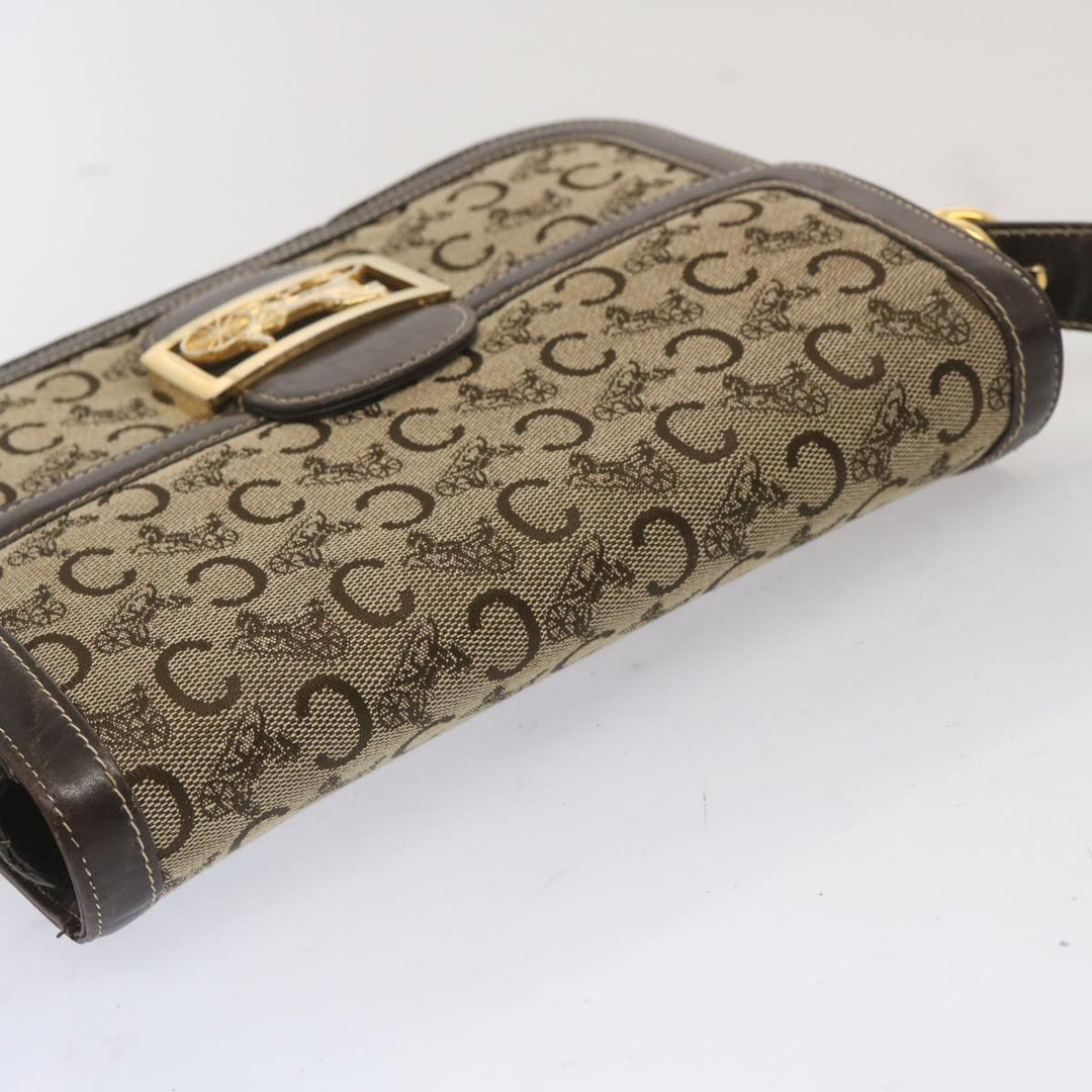 Celine C Macadam Canvas Shoulder Bag Beige  69250