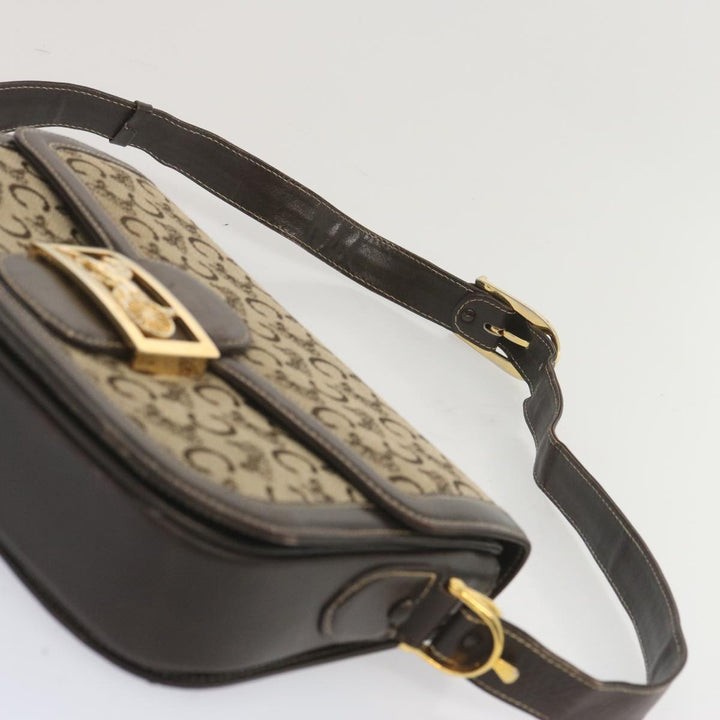 Celine C Macadam Canvas Shoulder Bag Beige  69250