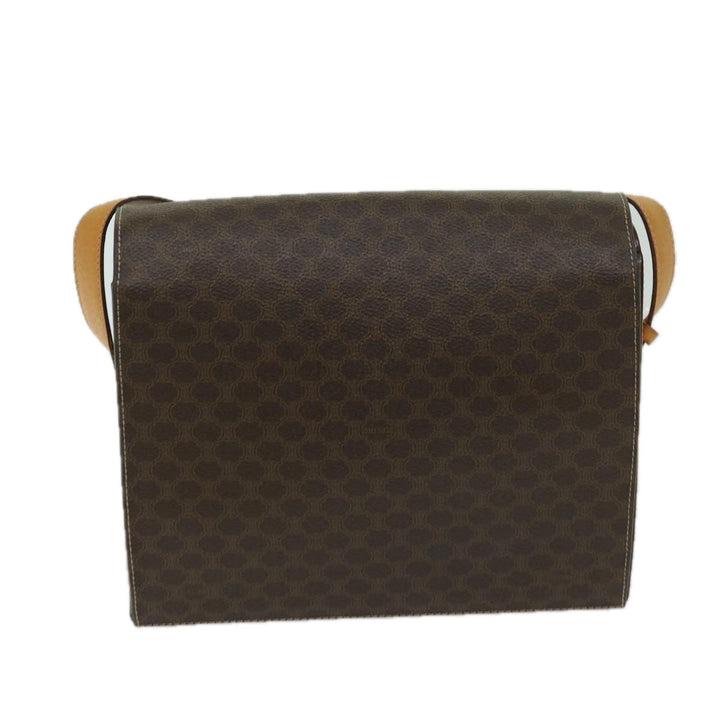 Celine Macadam Canvas Shoulder Bag PVC Brown Auth 69278