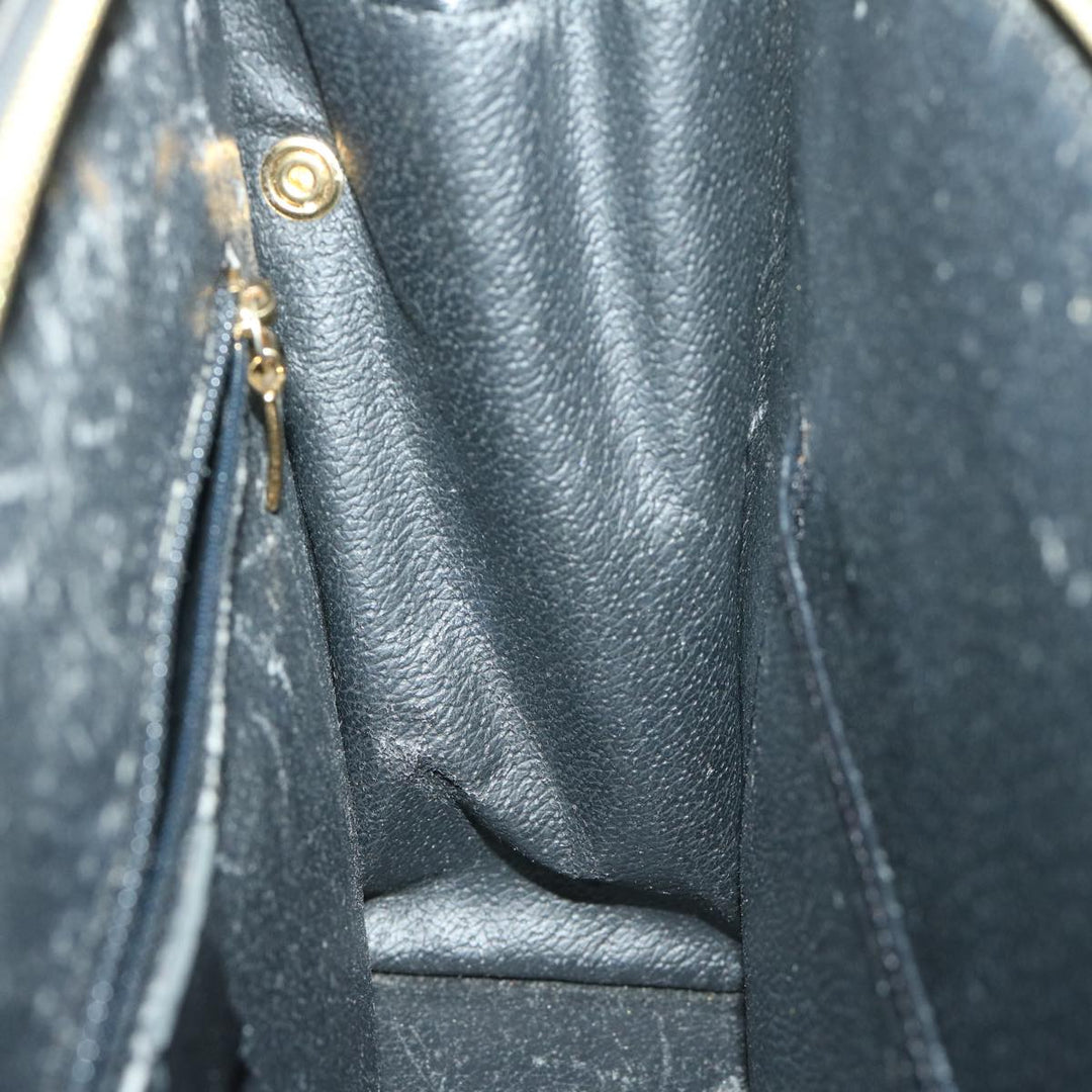 Celine Macadam Canvas Hand Bag PVC Black Auth 69372