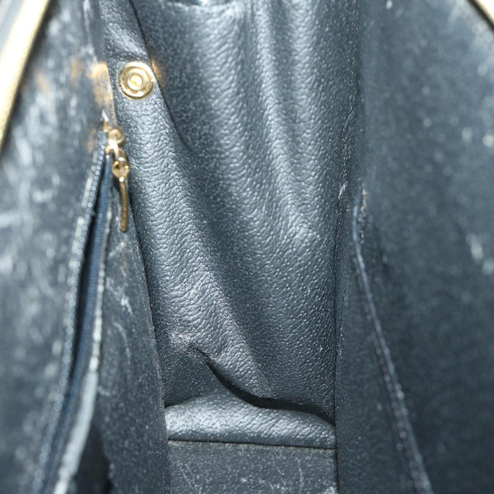 Celine Macadam Canvas Hand Bag PVC Black Auth 69372