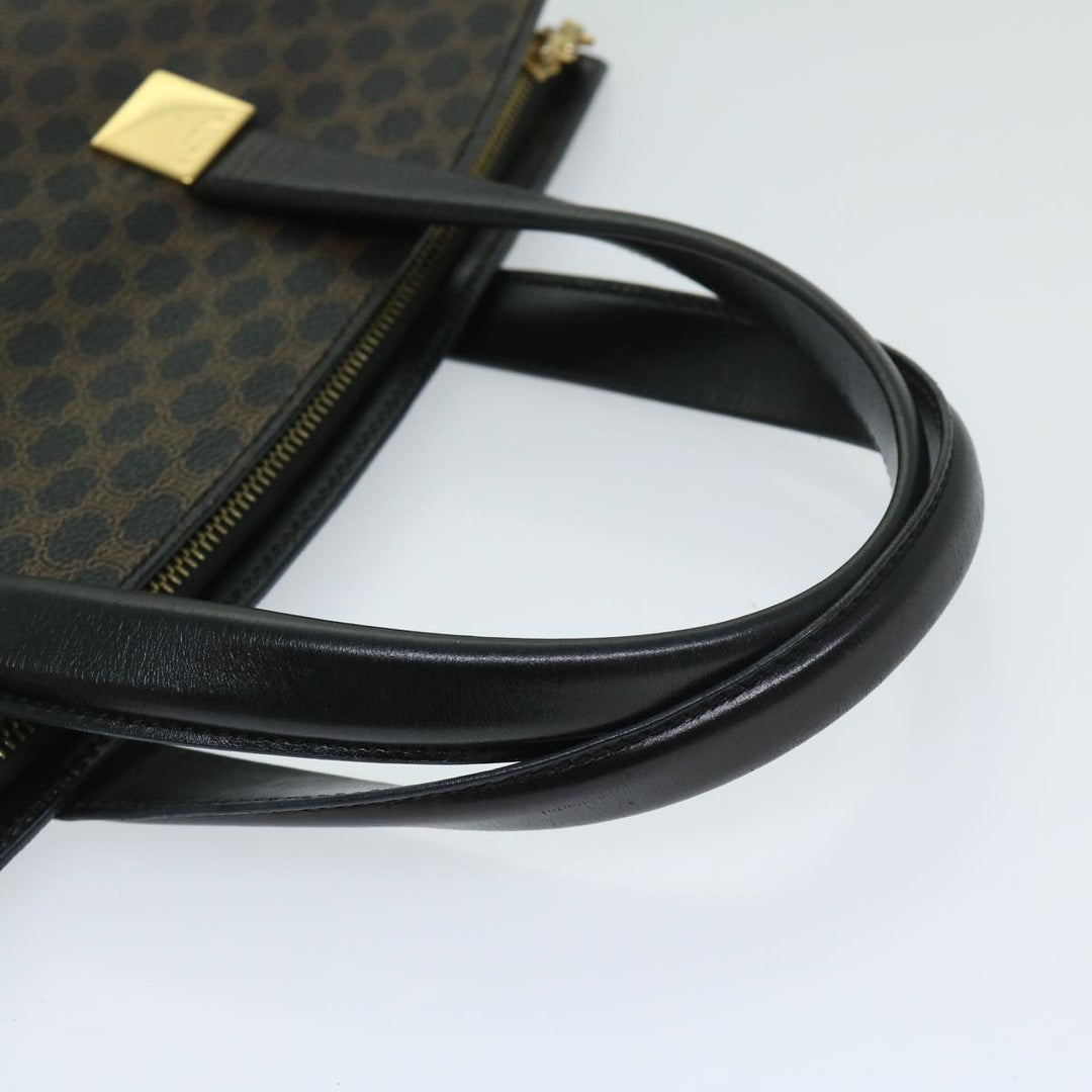 Celine Macadam Canvas Hand Bag PVC Black Auth 69372