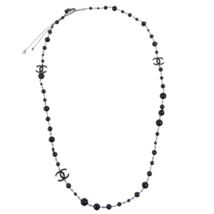 Top Quality Chanel CC Necklace Black 10C