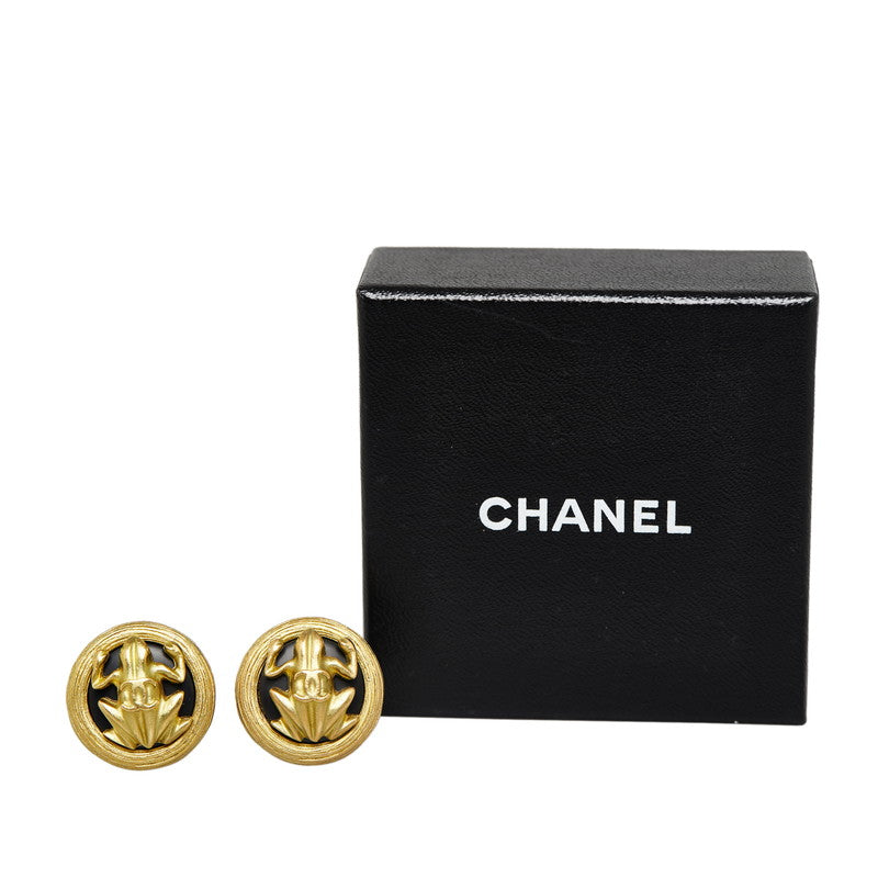 Top Quality Chanel Vintage Flog Earrings Gold  Ladies