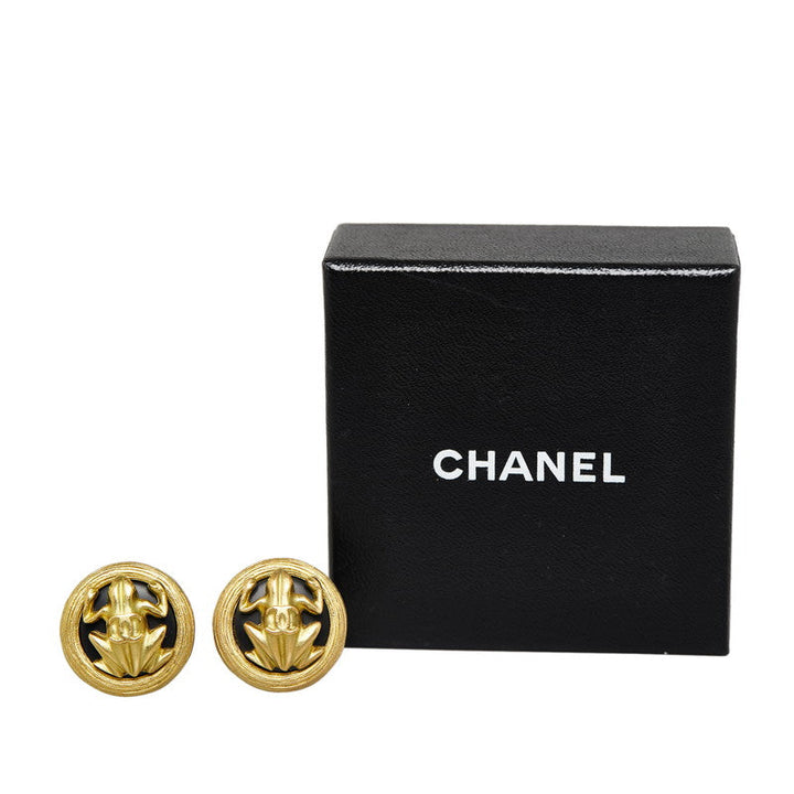 Top Quality Chanel Vintage Flog Earrings Gold  Ladies