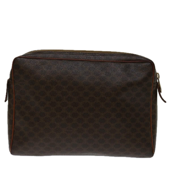 Celine Macadam Canvas Clutch Bag PVC Brown Auth 69515