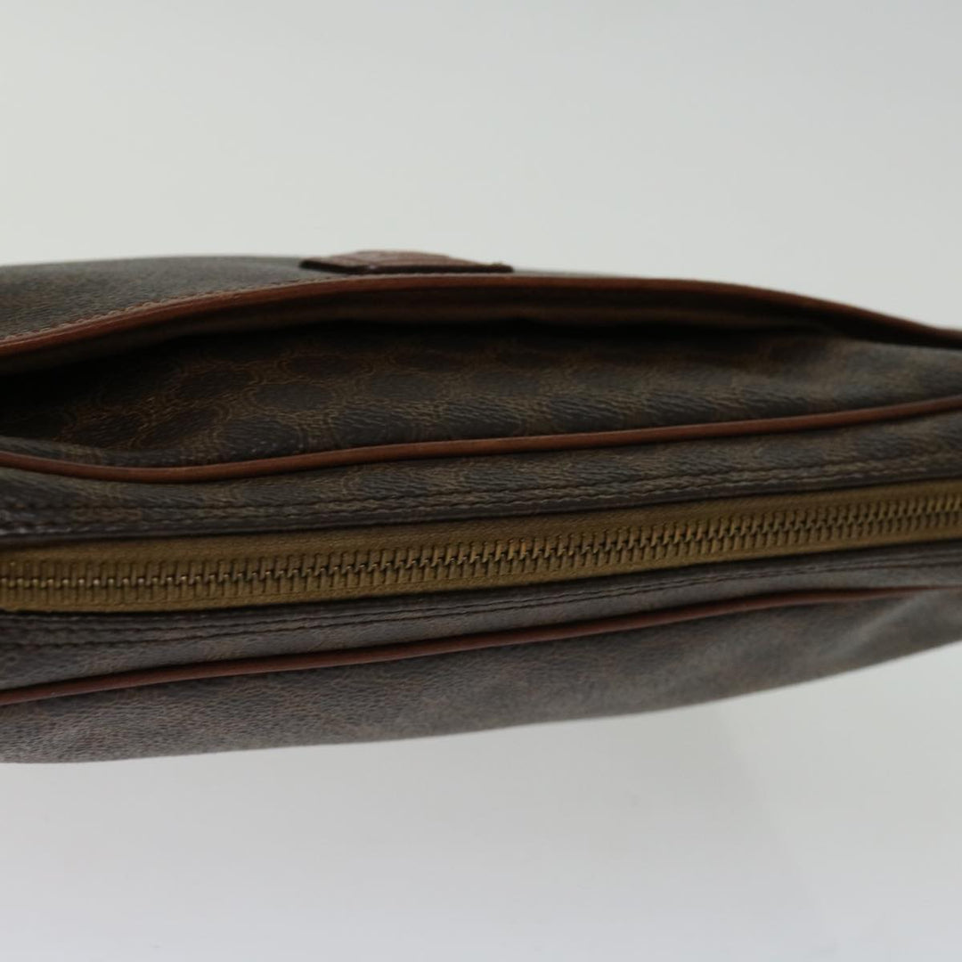 Celine Macadam Canvas Clutch Bag PVC Brown Auth 69515