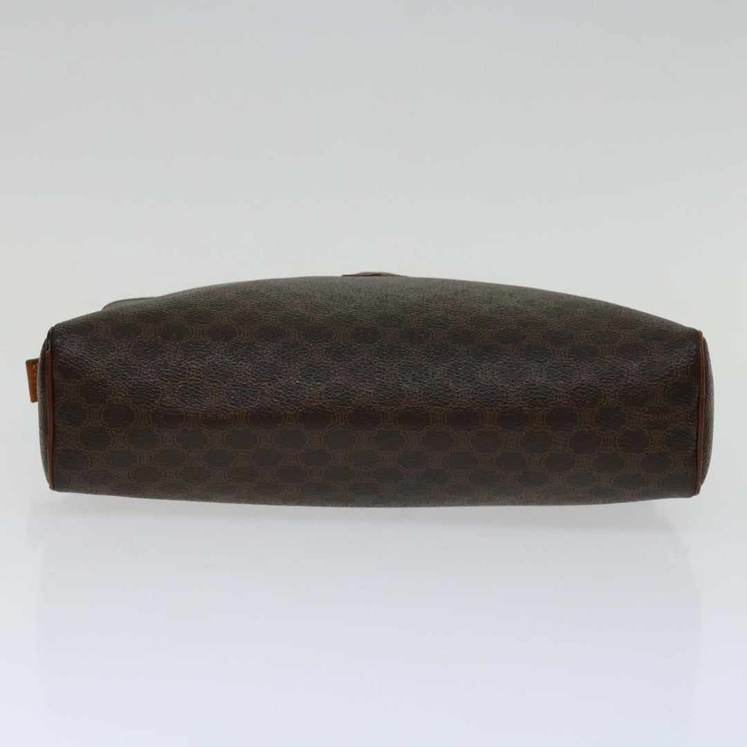 Celine Macadam Canvas Clutch Bag PVC Brown Auth 69515