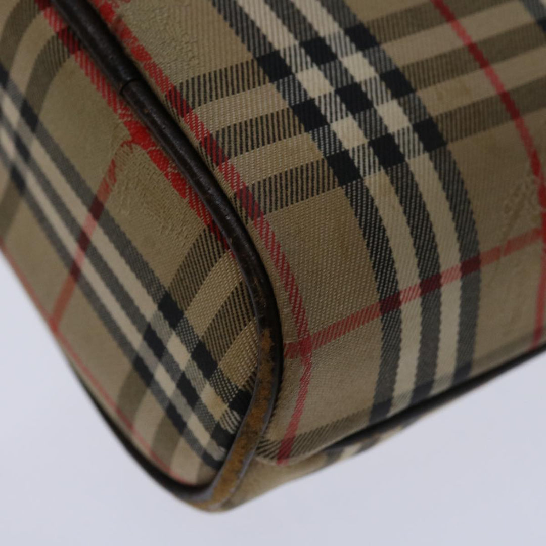 BurberrySs Nova Check Clutch Bag Canvas Beige Auth 69517