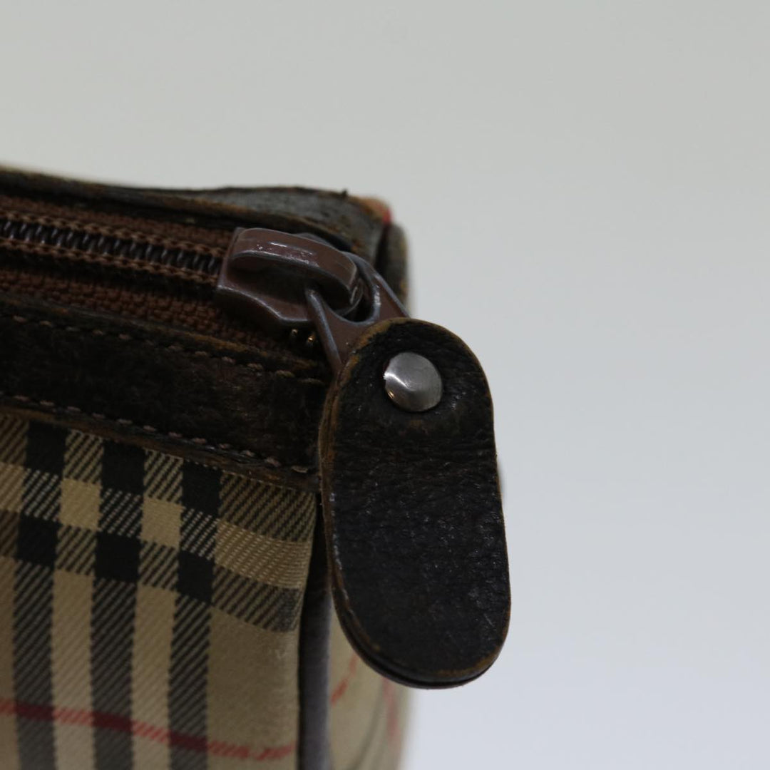 BurberrySs Nova Check Clutch Bag Canvas Beige Auth 69517