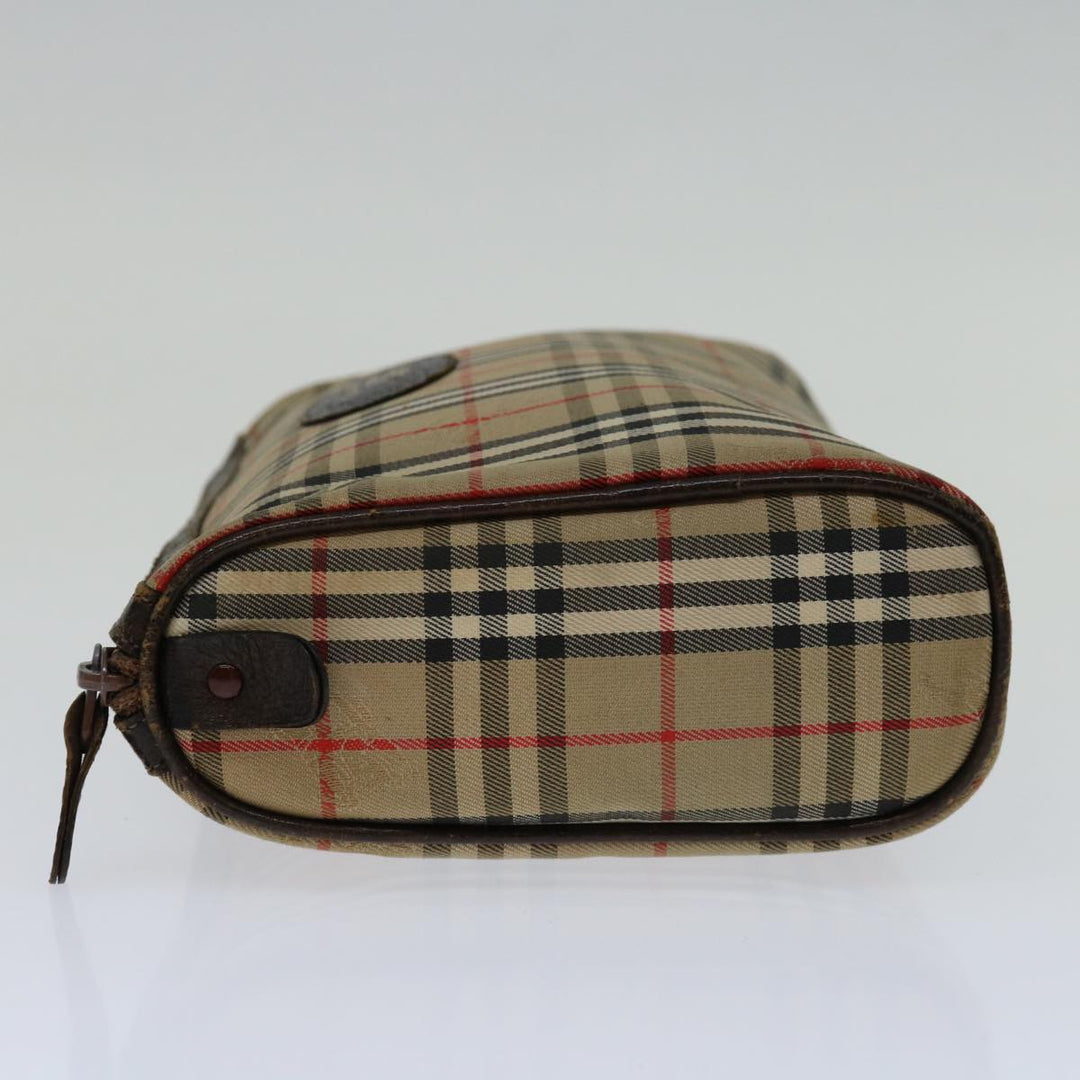 BurberrySs Nova Check Clutch Bag Canvas Beige Auth 69517