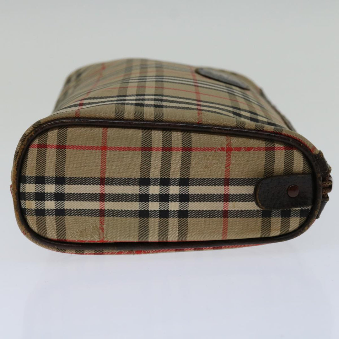 BurberrySs Nova Check Clutch Bag Canvas Beige Auth 69517