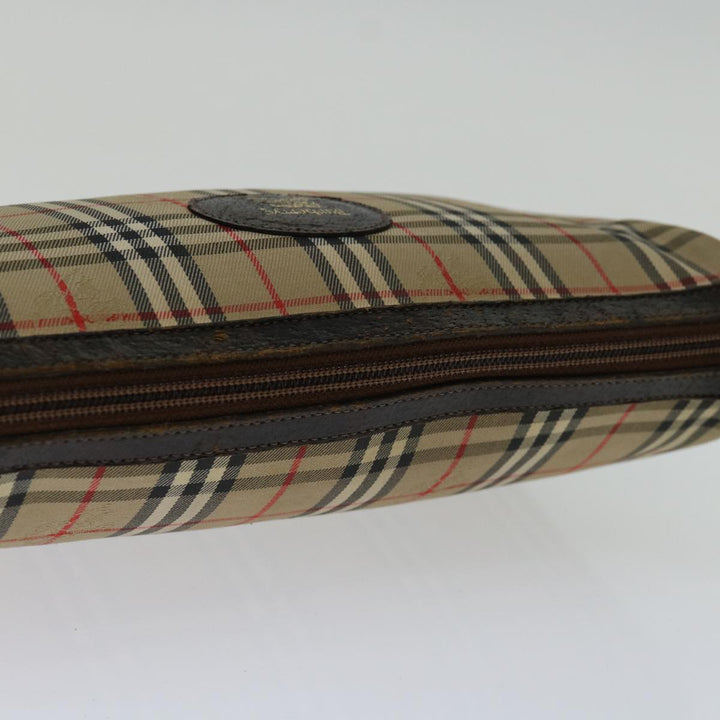 BurberrySs Nova Check Clutch Bag Canvas Beige Auth 69517