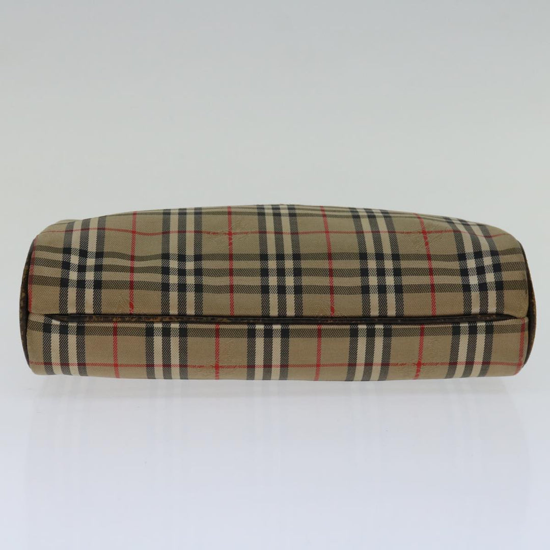 BurberrySs Nova Check Clutch Bag Canvas Beige Auth 69517