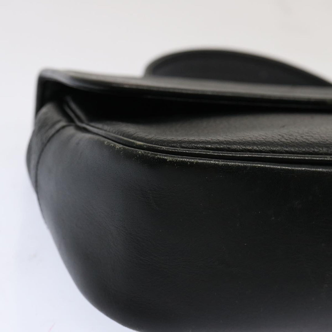 BurberrySs Hand Bag Leather Black Auth 69546