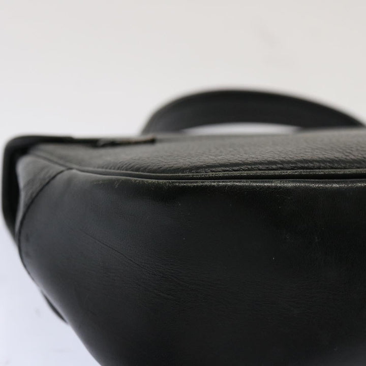 BurberrySs Hand Bag Leather Black Auth 69546