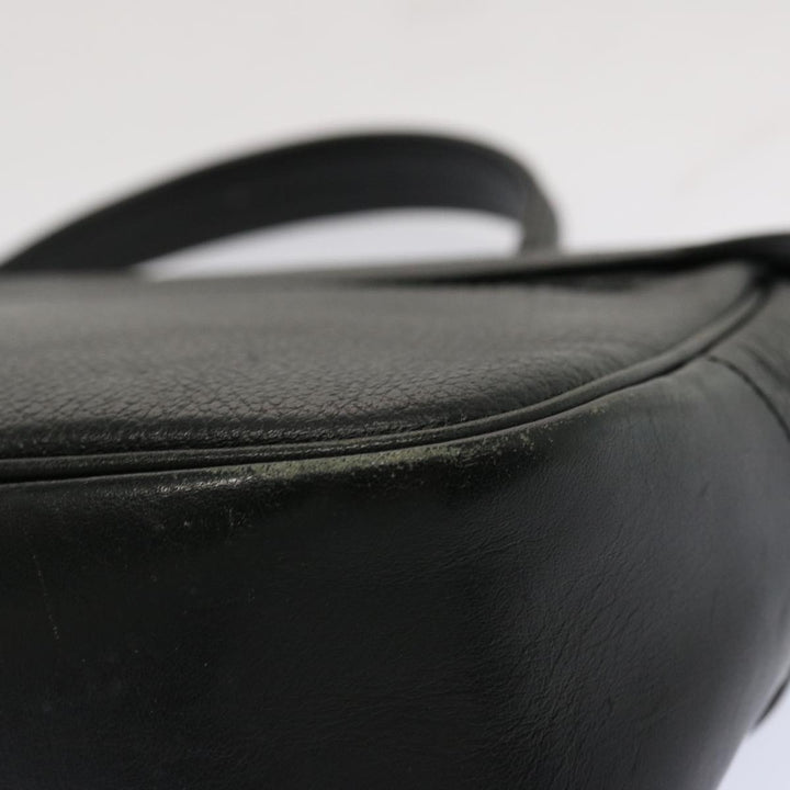 BurberrySs Hand Bag Leather Black Auth 69546