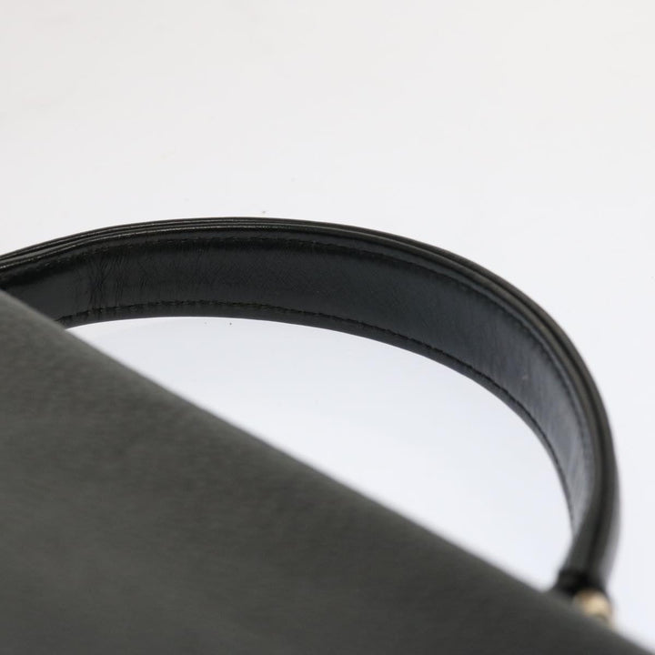 BurberrySs Hand Bag Leather Black Auth 69546