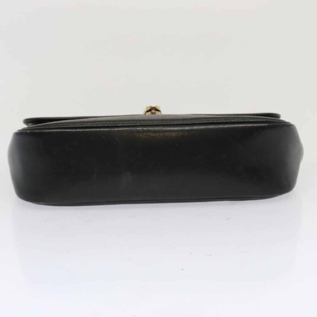 BurberrySs Hand Bag Leather Black Auth 69546