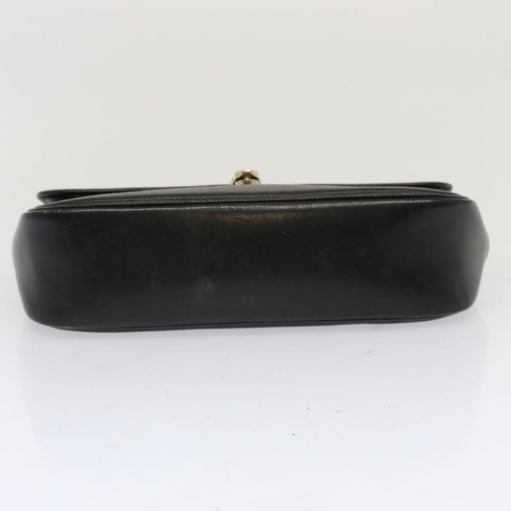 BurberrySs Hand Bag Leather Black Auth 69546