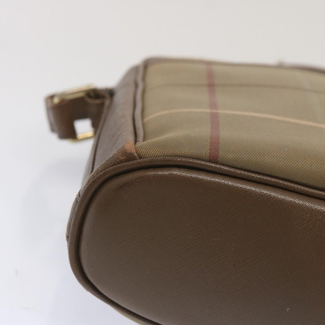BurberrySs Nova Check Shoulder Bag Canvas Beige Auth 69572