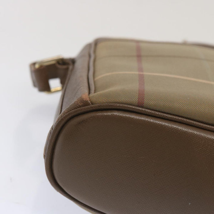 BurberrySs Nova Check Shoulder Bag Canvas Beige Auth 69572