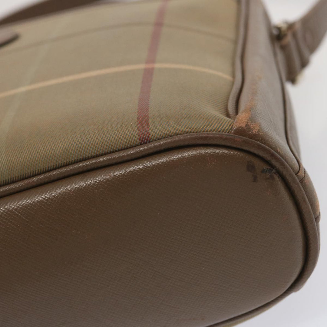 BurberrySs Nova Check Shoulder Bag Canvas Beige Auth 69572