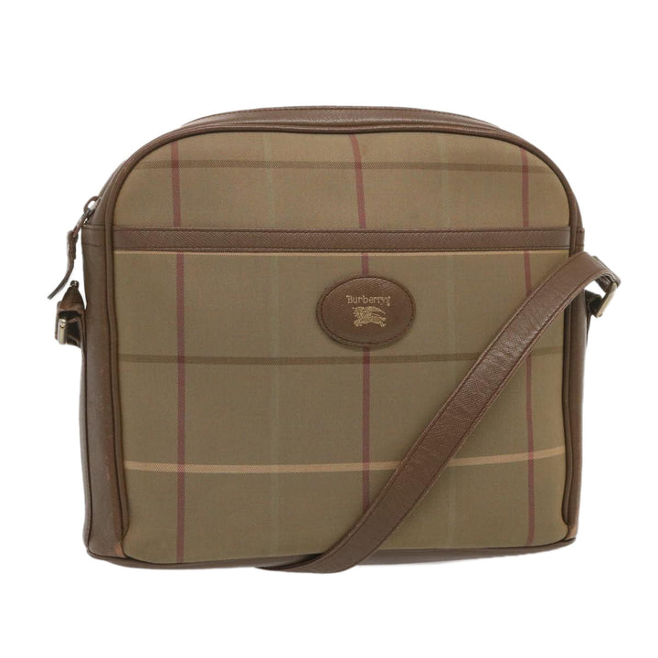 BurberrySs Nova Check Shoulder Bag Canvas Beige Auth 69572