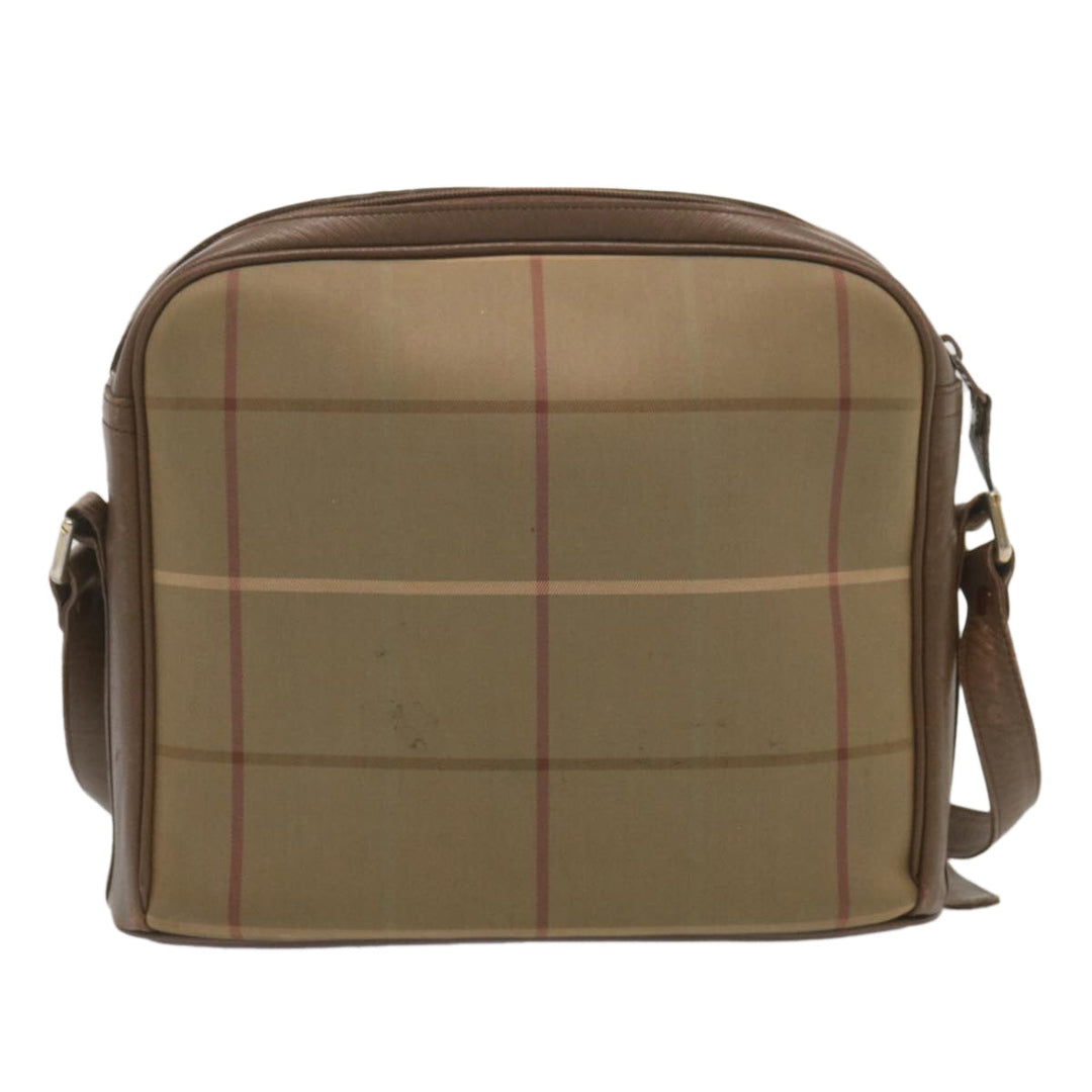 BurberrySs Nova Check Shoulder Bag Canvas Beige Auth 69572