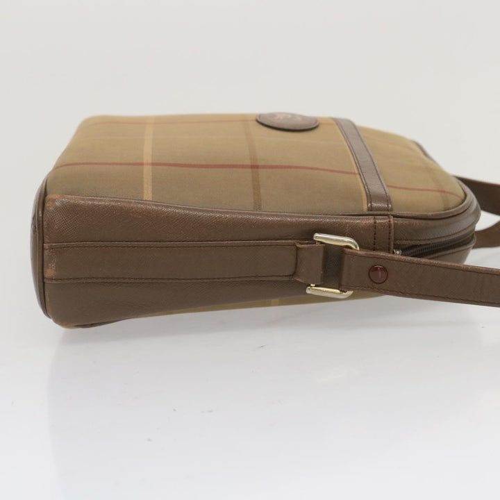 BurberrySs Nova Check Shoulder Bag Canvas Beige Auth 69572