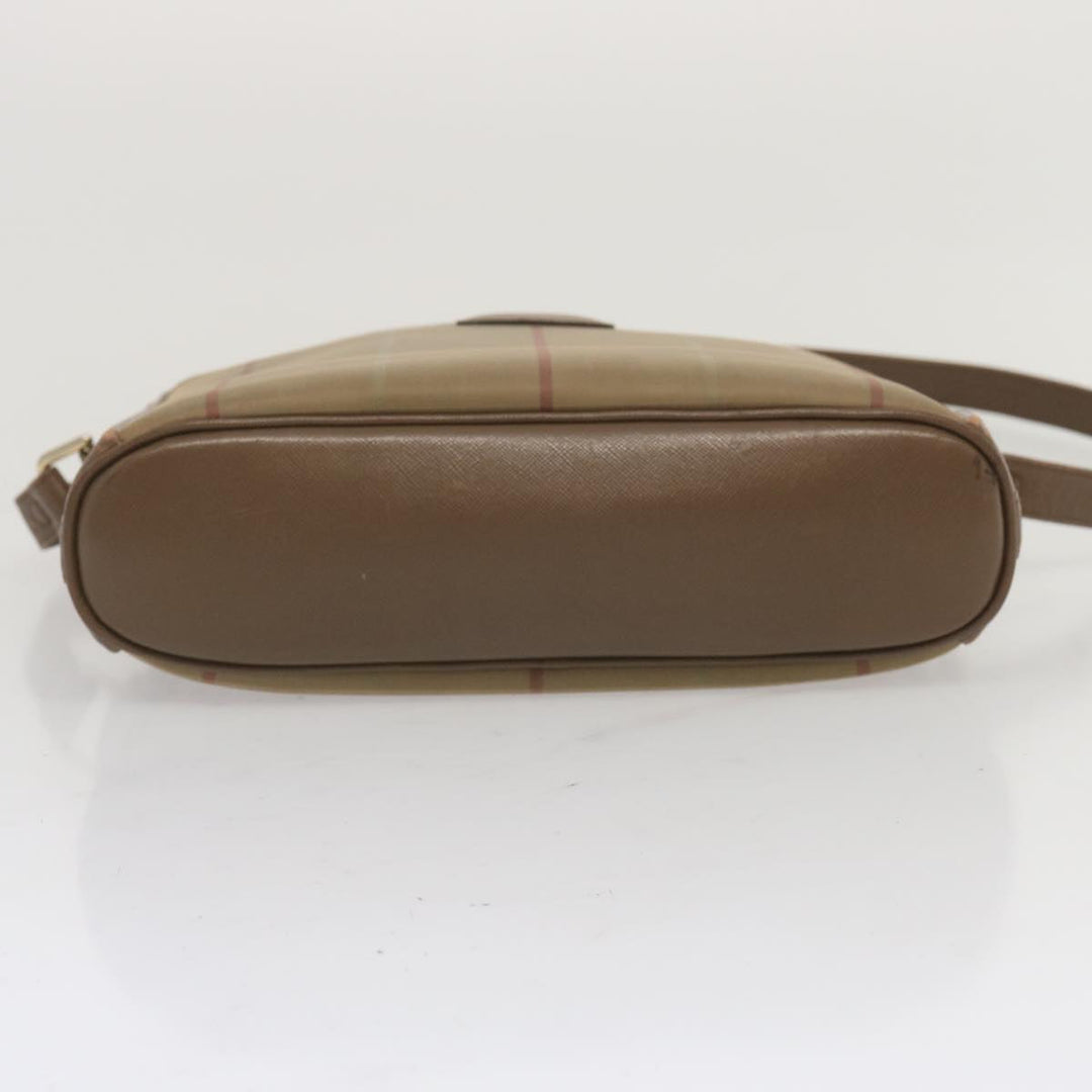 BurberrySs Nova Check Shoulder Bag Canvas Beige Auth 69572