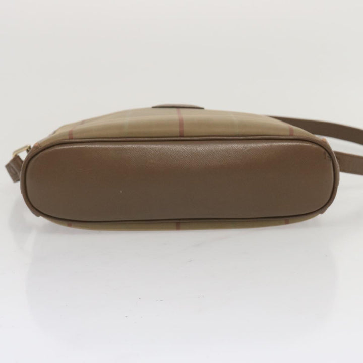 BurberrySs Nova Check Shoulder Bag Canvas Beige Auth 69572