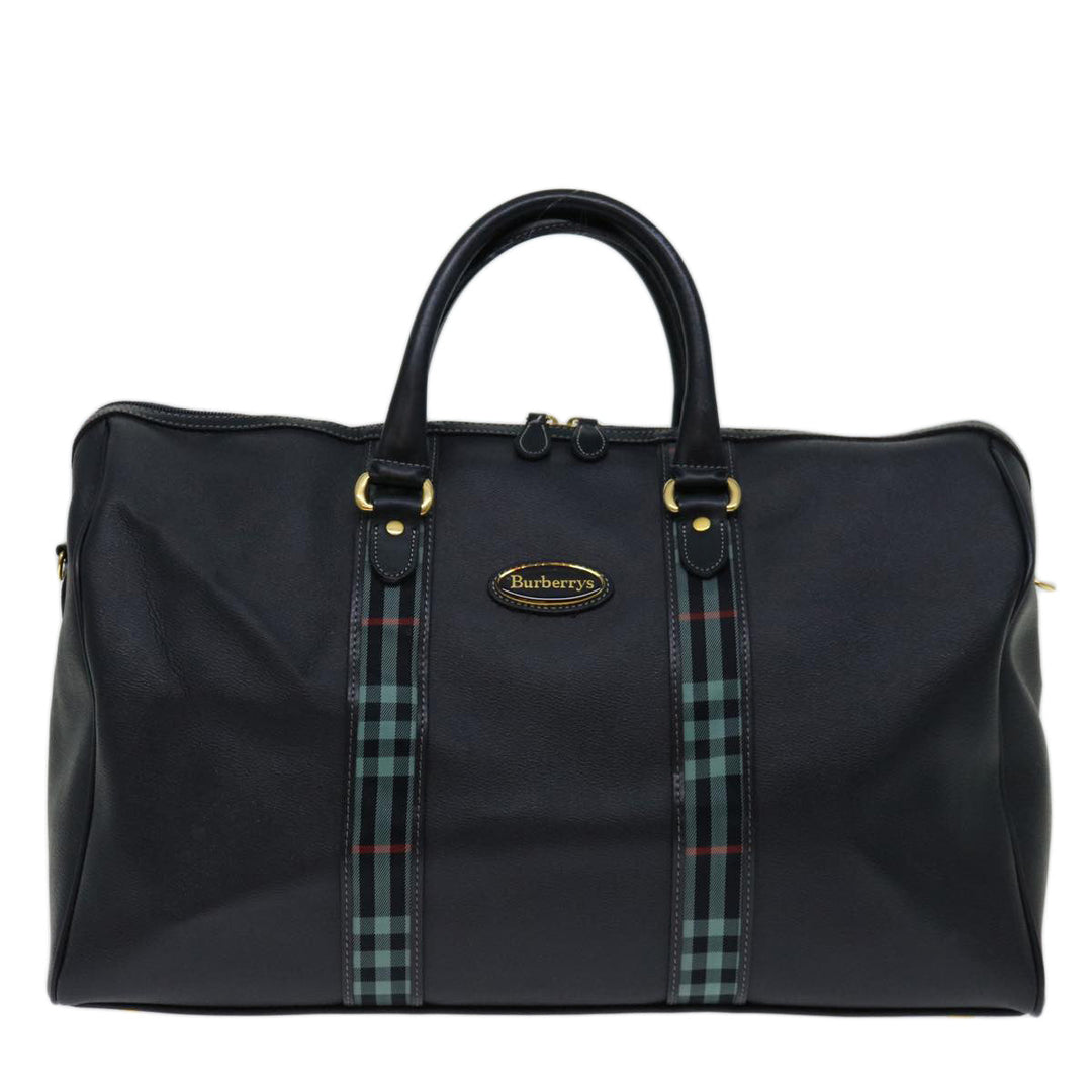 BURBERRYSs Boston Bag PVC 2way Black Auth 69626