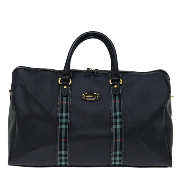 BURBERRYSs Boston Bag PVC 2way Black Auth 69626