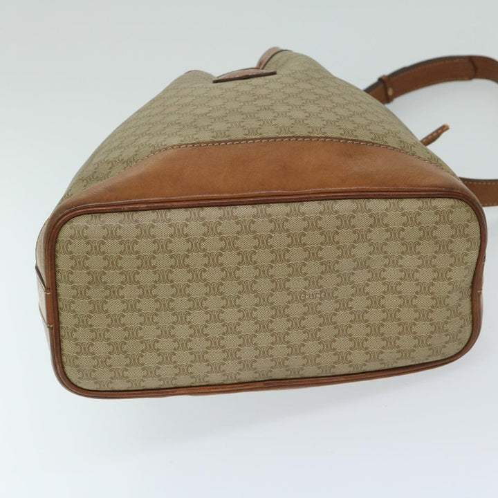 Celine Macadam Canvas Shoulder Bag Beige  69628