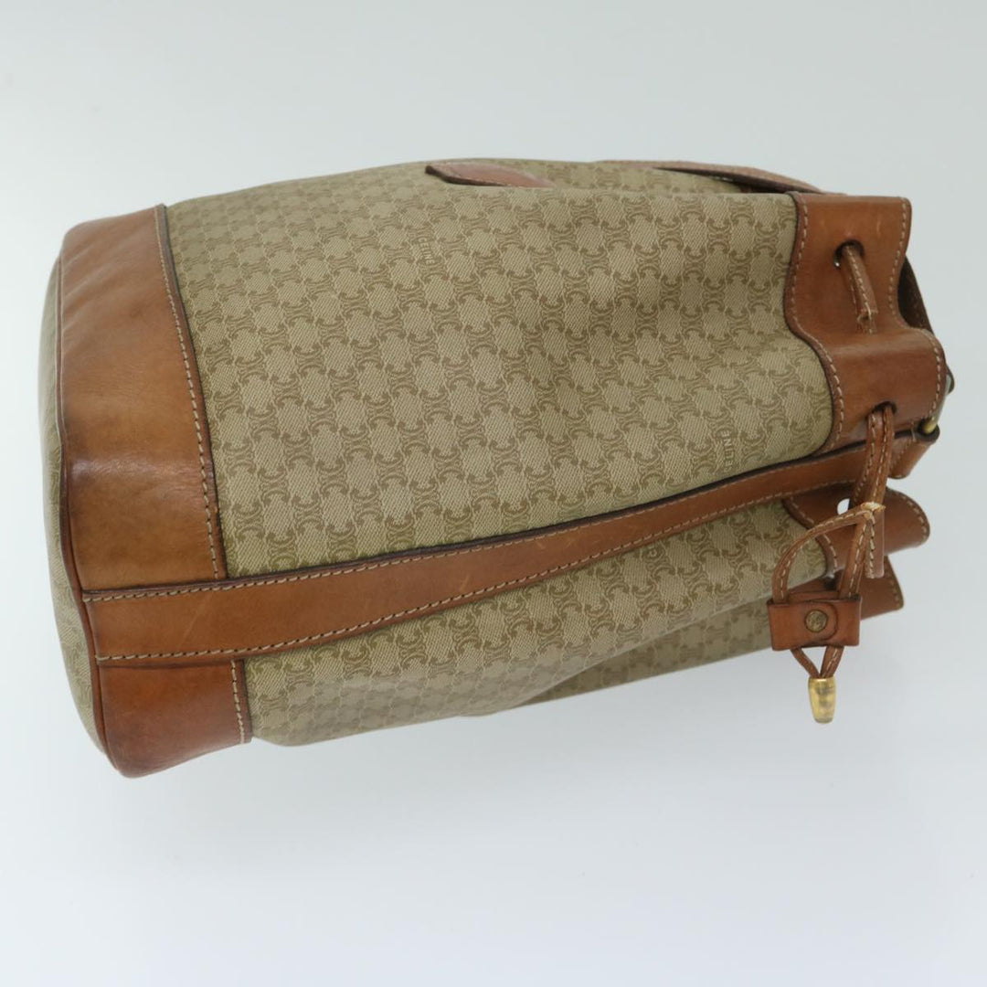 Celine Macadam Canvas Shoulder Bag Beige  69628
