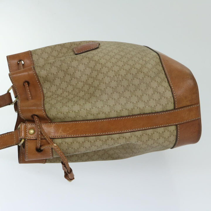 Celine Macadam Canvas Shoulder Bag Beige  69628