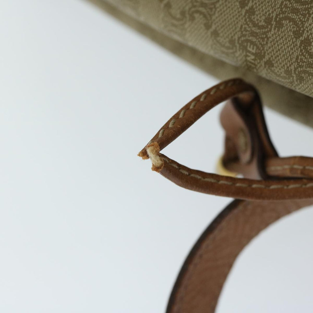 Celine Macadam Canvas Shoulder Bag Beige  69628