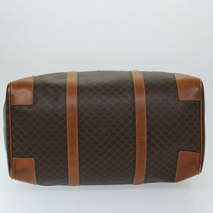 Celine Macadam Canvas Boston Bag PVC Brown Auth 69631