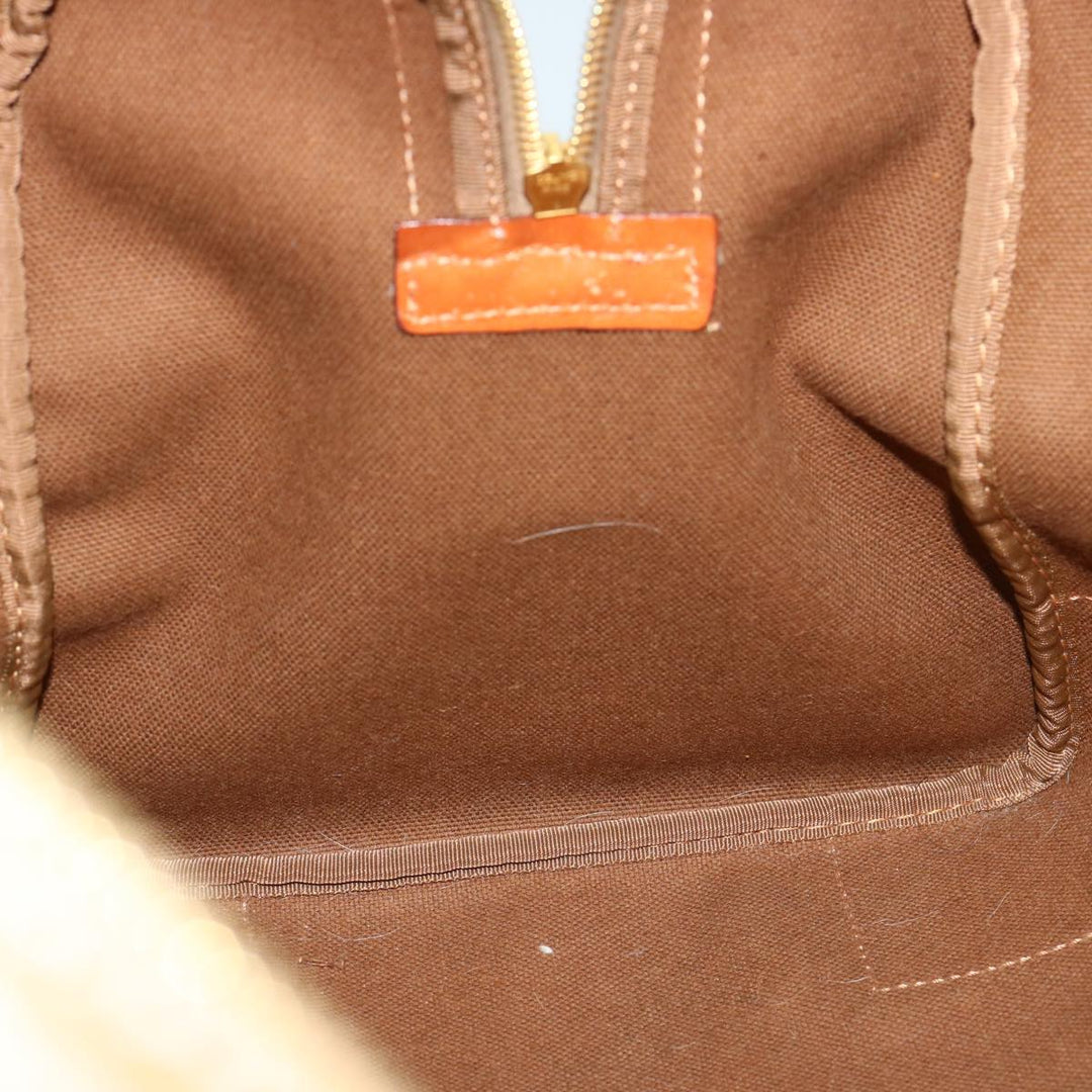 Celine Macadam Canvas Boston Bag PVC Brown Auth 69631