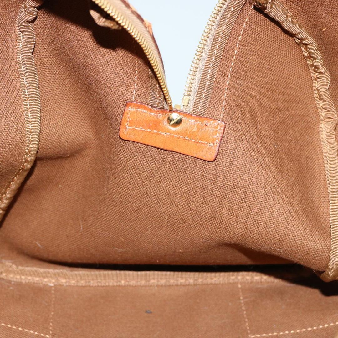 Celine Macadam Canvas Boston Bag PVC Brown Auth 69631