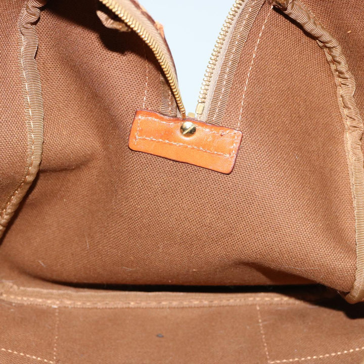 Celine Macadam Canvas Boston Bag PVC Brown Auth 69631