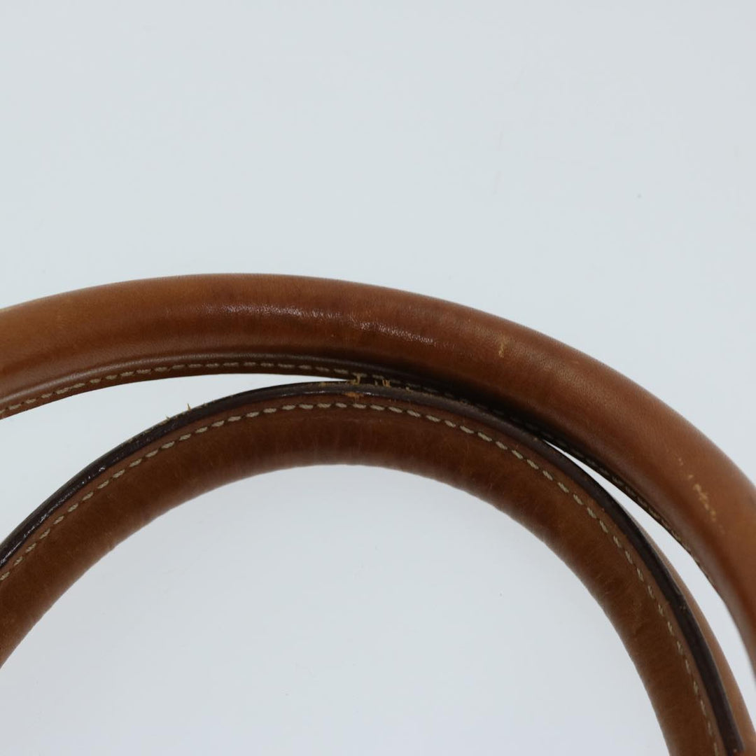 Celine Macadam Canvas Boston Bag PVC Brown Auth 69631