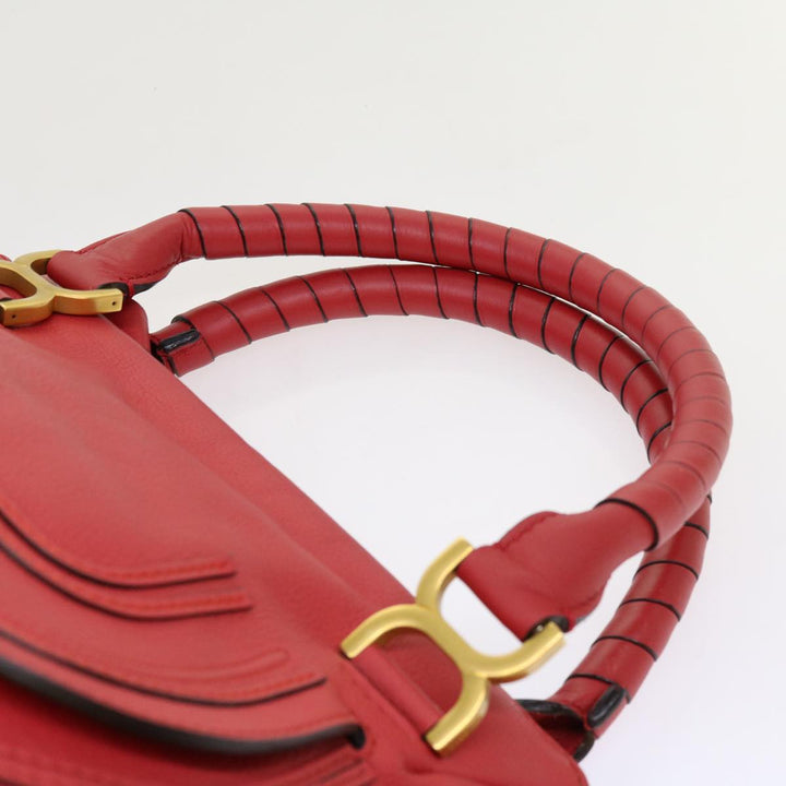 Chloe Mercy Shoulder Bag Leather Red 69677
