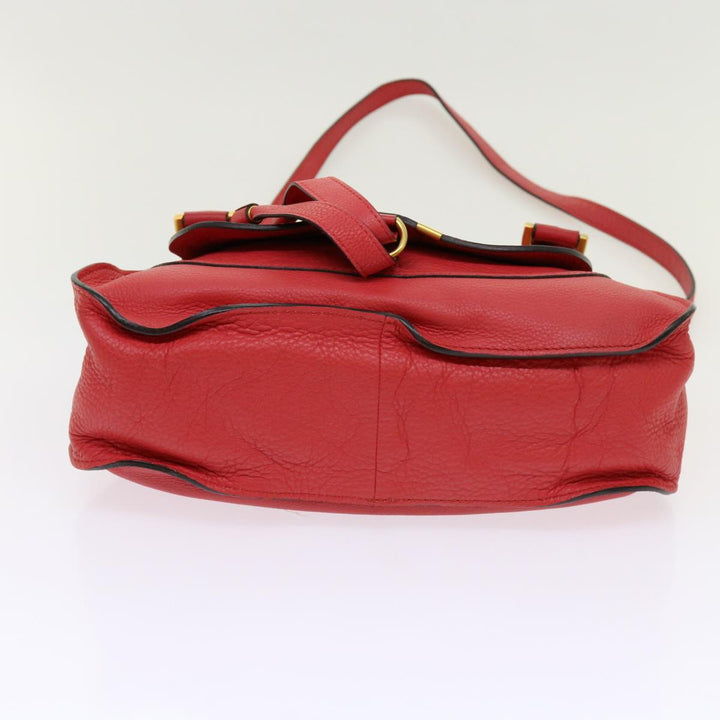 Chloe Mercy Shoulder Bag Leather Red 69677