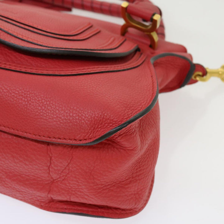 Chloe Mercy Shoulder Bag Leather Red 69677